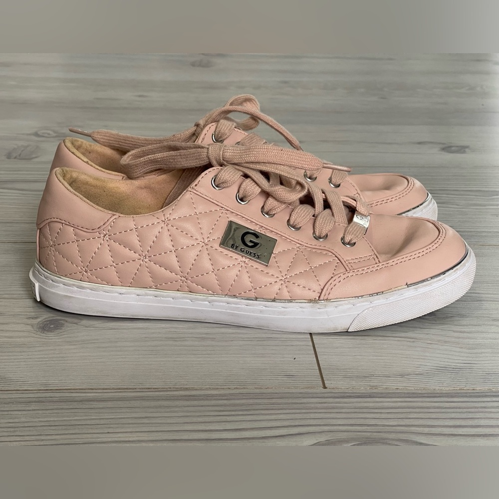 G By GUESS Quilted Leather Pink/Blush Sneakers
